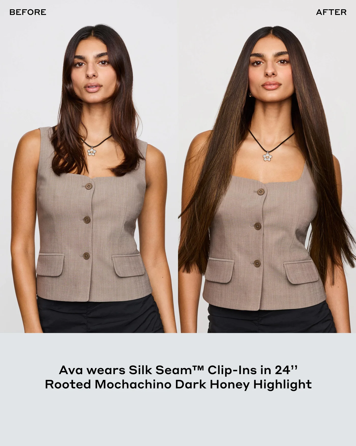 Silk Seamâ„¢ Clip-In, Ash Brown #8 Natural - Image 6
