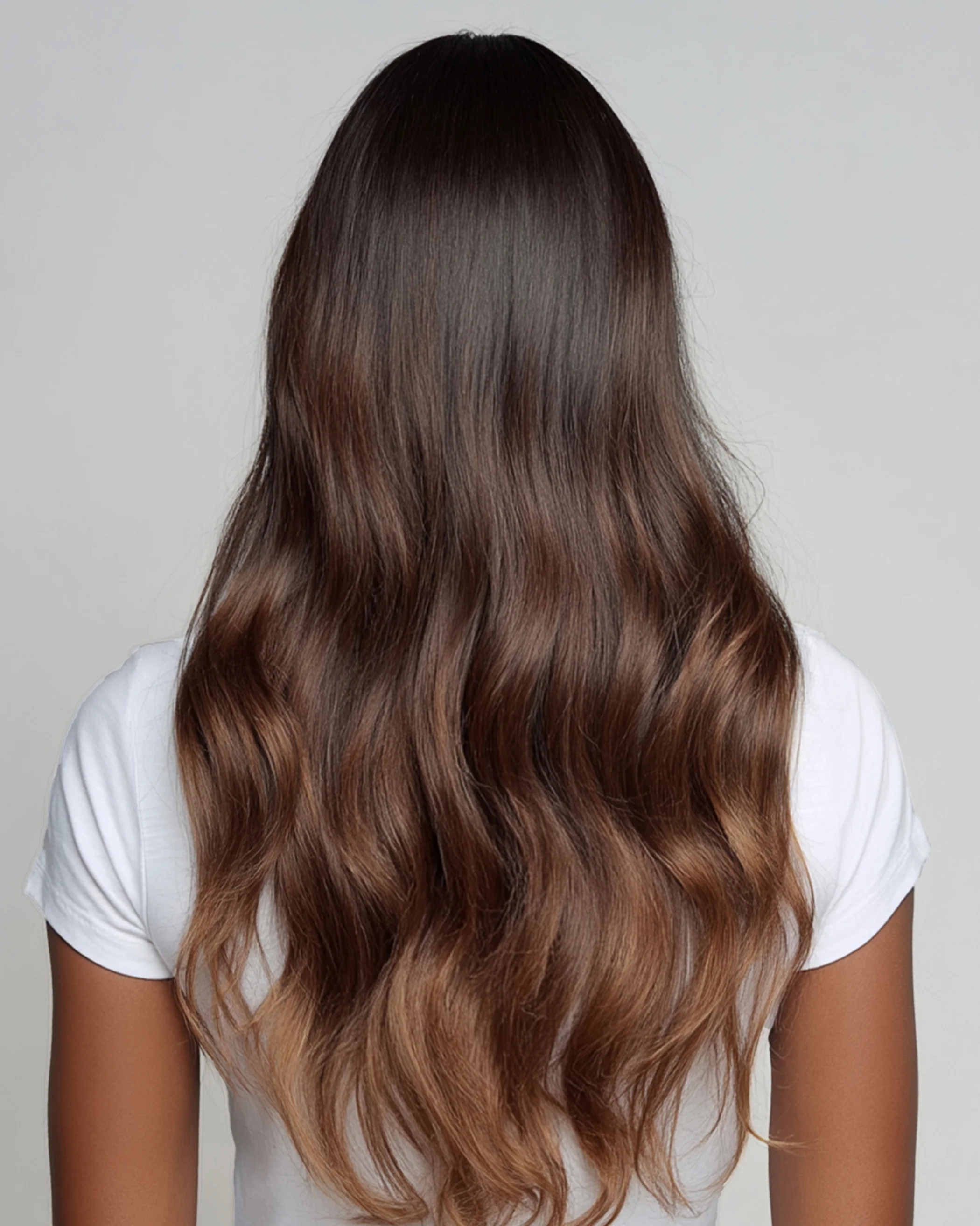 Silk Seam™ Clip-In, Dark Brown/Chestnut Brown #2/6 Balayage - Image 3