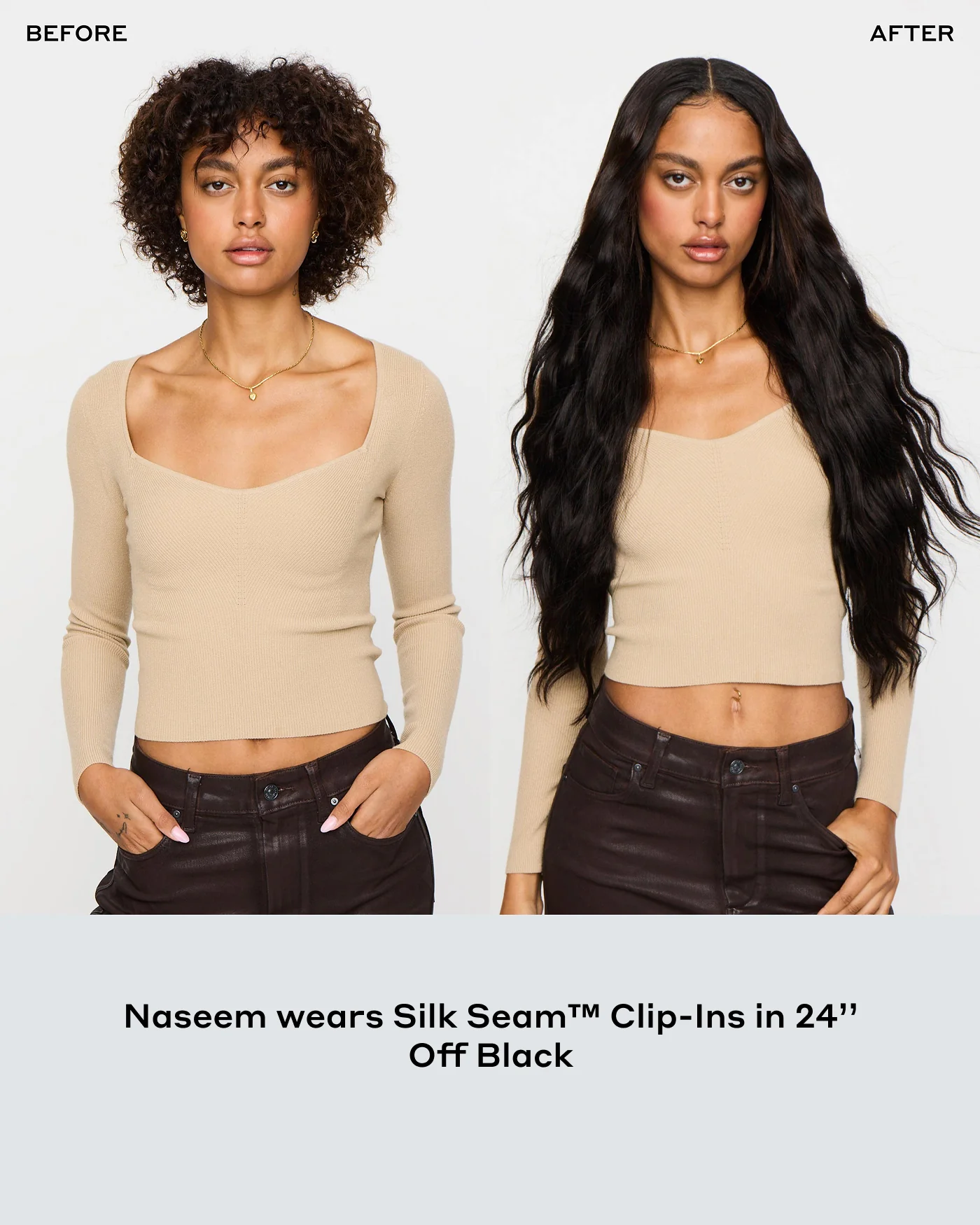 Silk Seam™ Clip-In, Off Black #1B Natural - Image 6