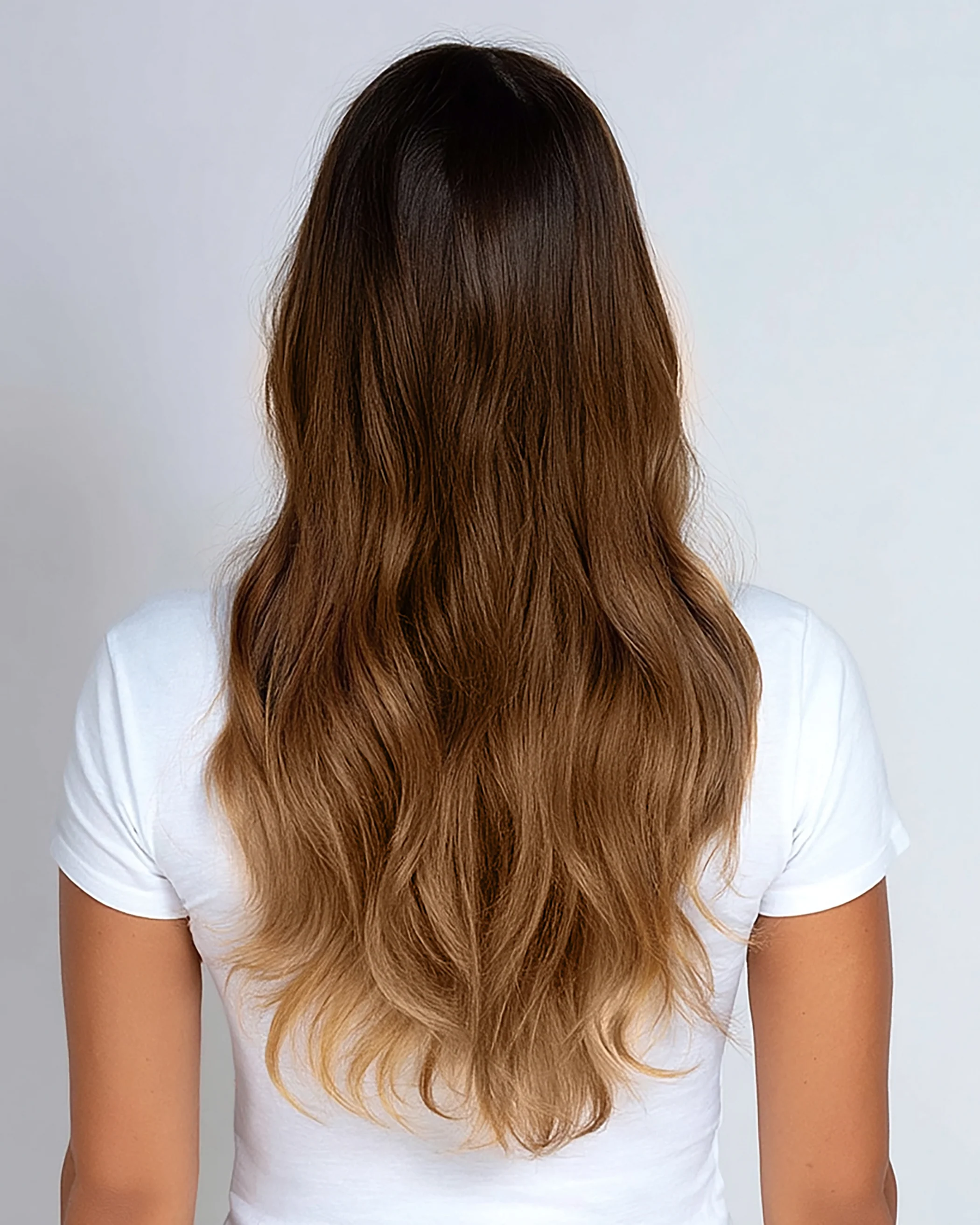 Silk Seam™ Clip-In, Off Black/Almond Brown #1B/7 Rooted - Image 2