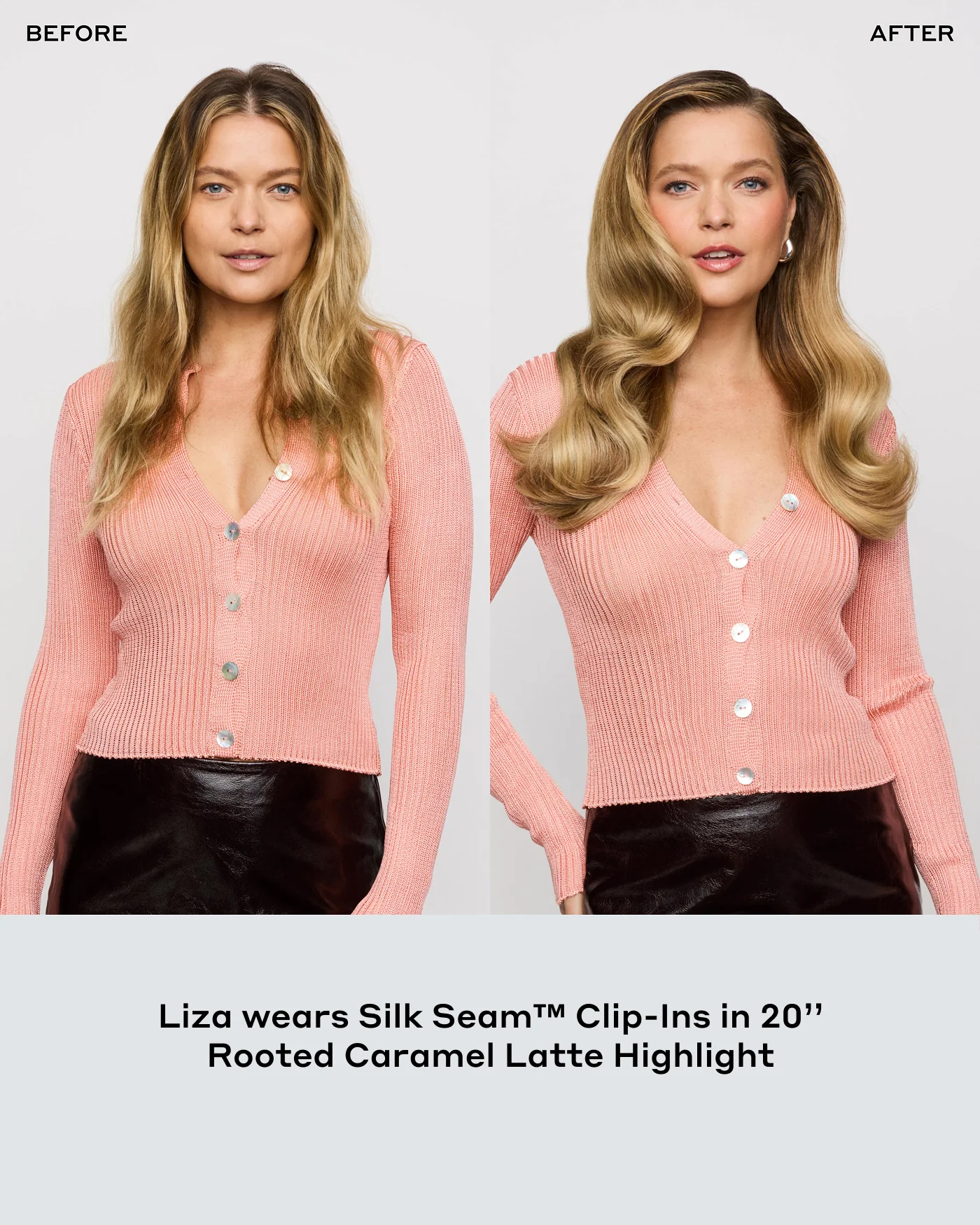 Silk Seam™ Clip-In, White Mocha Balayage - Image 6